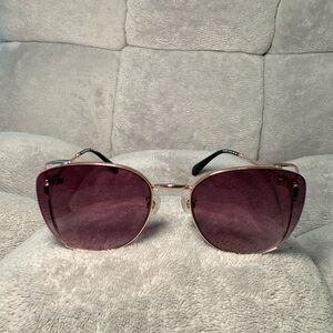 Charriol Rose Gold Sunglasses with Purple Lenses